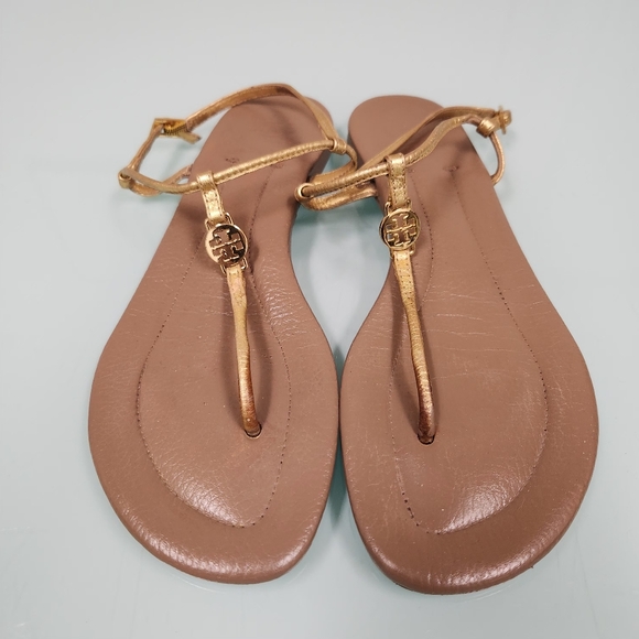 Tory Burch Shoes - Tory Burch Gold and Tan Sandals